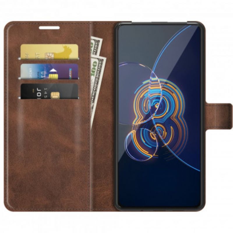 Folio Deksel Asus Zenfone 8 Flip Slank I Kunstskinn Beskyttelse Deksel