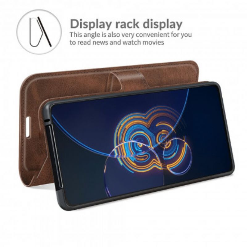 Folio Deksel Asus Zenfone 8 Flip Slank I Kunstskinn Beskyttelse Deksel