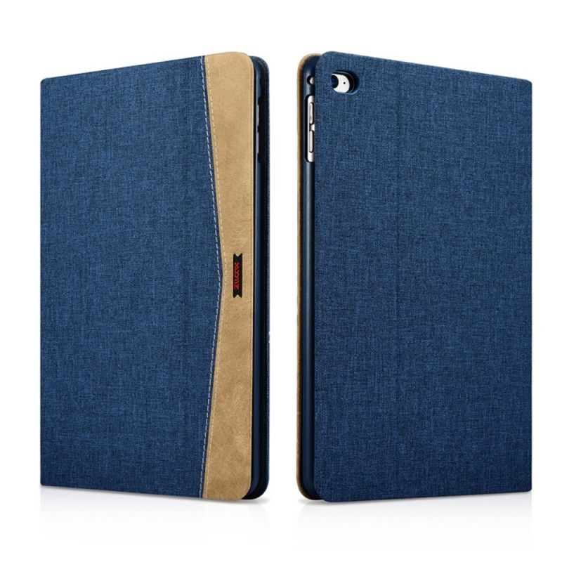 Folio Deksel iPad Mini 4 Rød Xoomz-Stoff Og Lærimitasjon