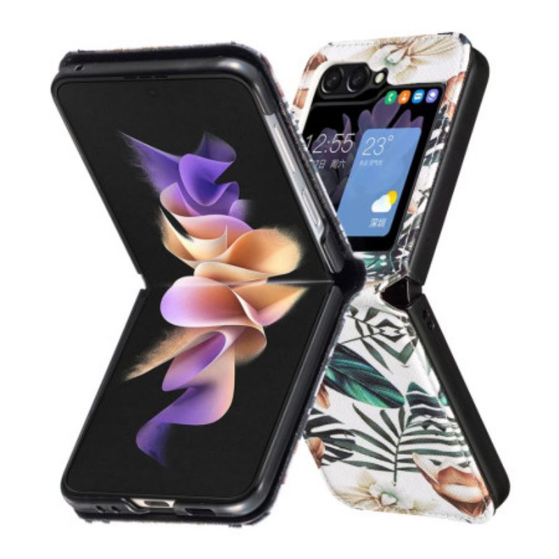 Deksel Samsung Galaxy Z Flip 6 Blader Og Blomster