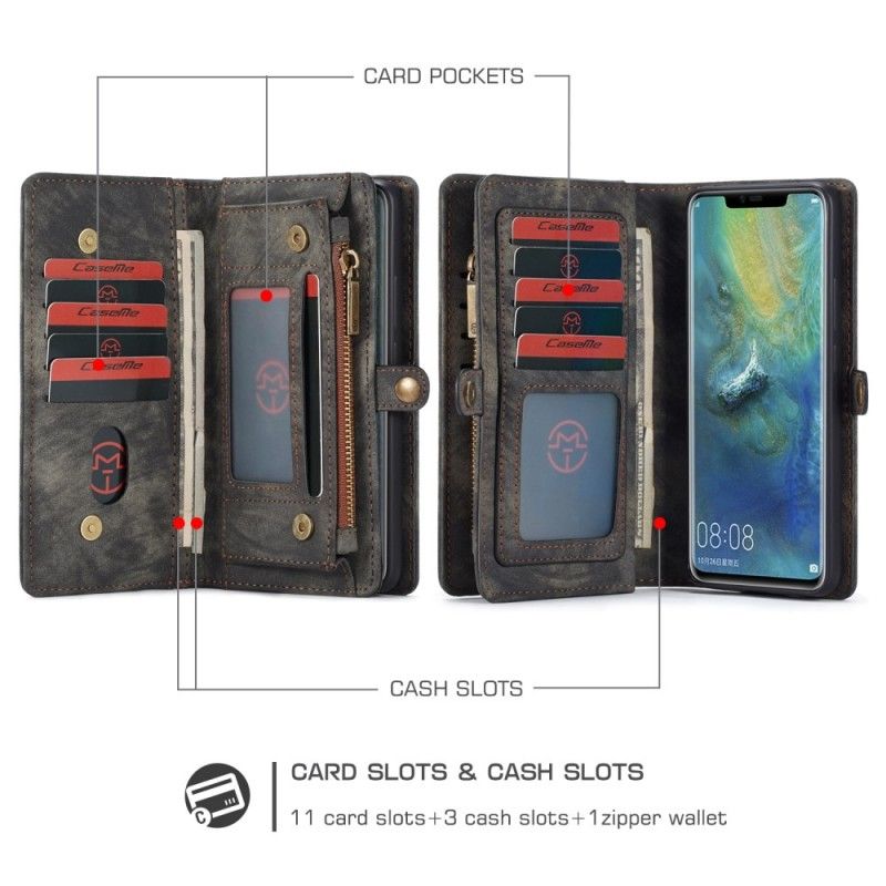 Folio Deksel Huawei Mate 20 Pro Grå Avtakbar Caseme