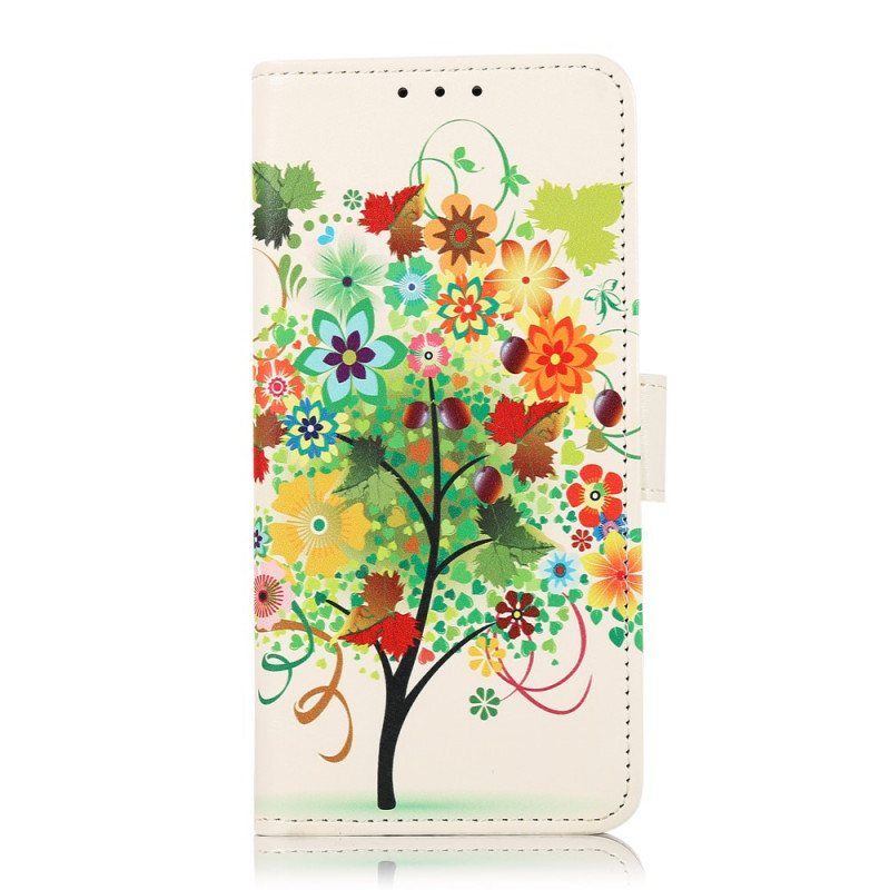 Folio Deksel Til Xiaomi Redmi Note 11 Pro Plus 5G Blomstrende Tre