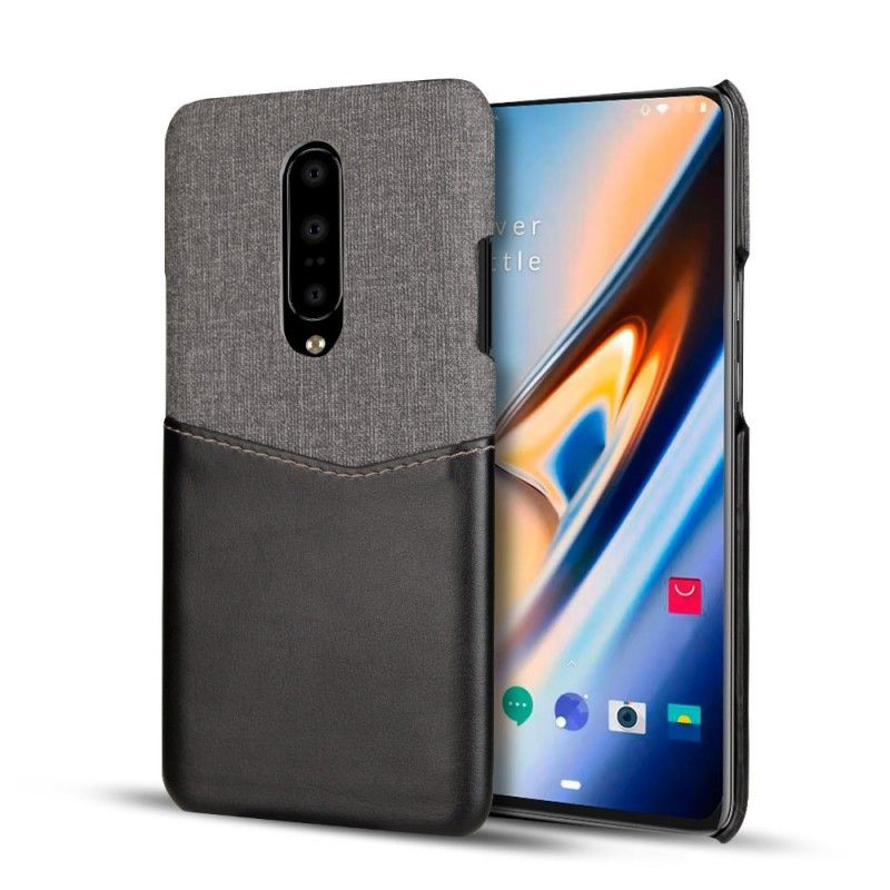 Deksel OnePlus 7 Pro Svart Mobildeksel Stoffspalte