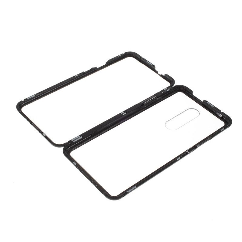 Folio Deksel OnePlus 7 Pro Svart Gjennomsiktig Avtakbar Beskyttelse