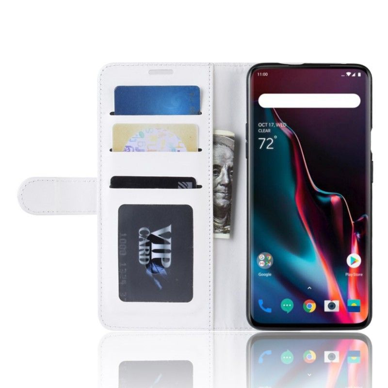 Folio Deksel OnePlus 7 Pro Svart Ultra Kunstlær