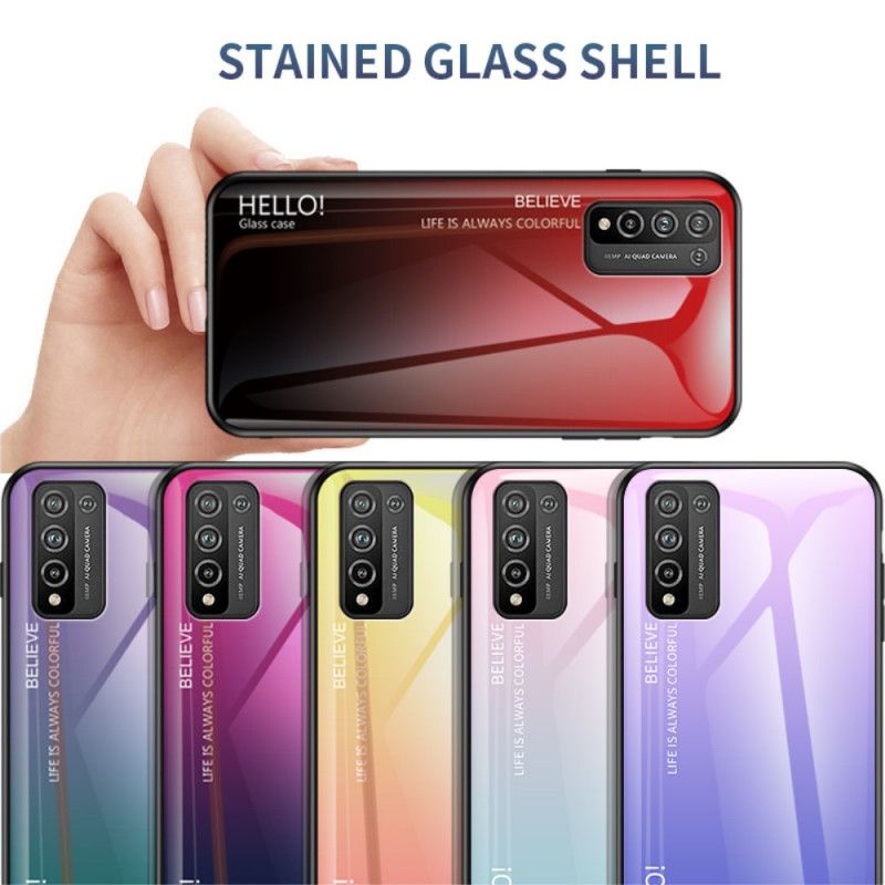 Deksel Honor 10X Lite Svart Hei Herdet Glass Anti-fall