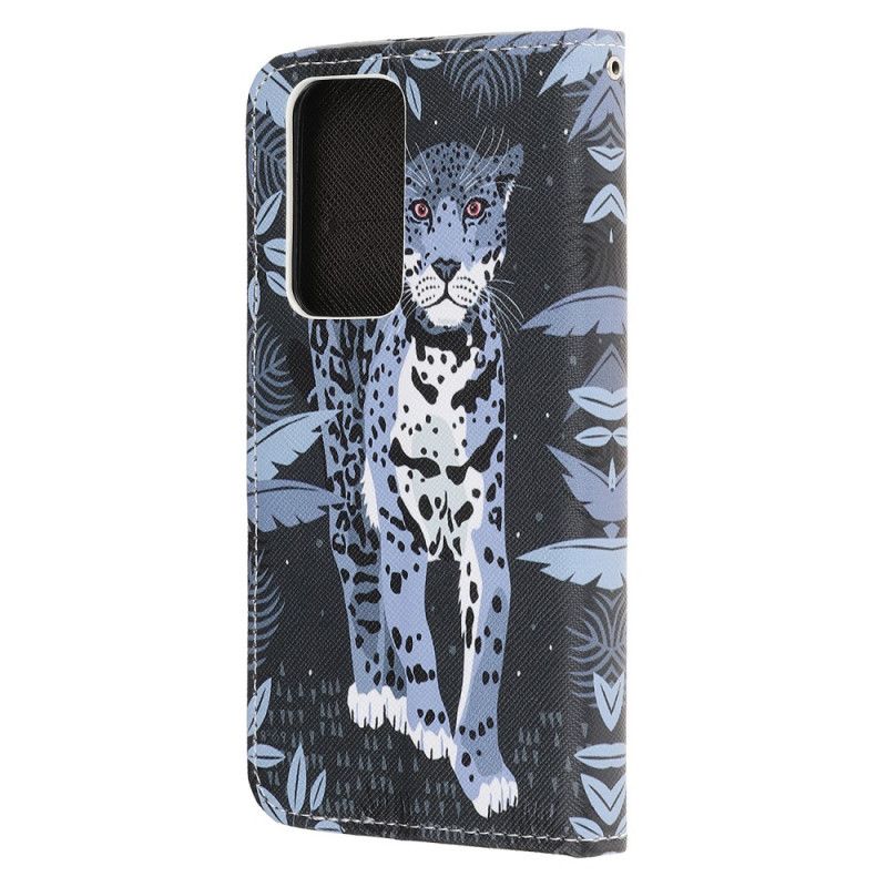 Folio Deksel Honor 10X Lite Leopard Med Tanga