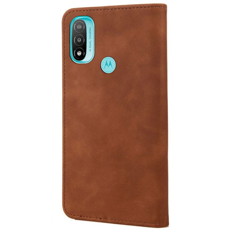 Folio Deksel Moto E20 / E30 / E40 Bicolor Business Leather Effect Beskyttelse Deksel