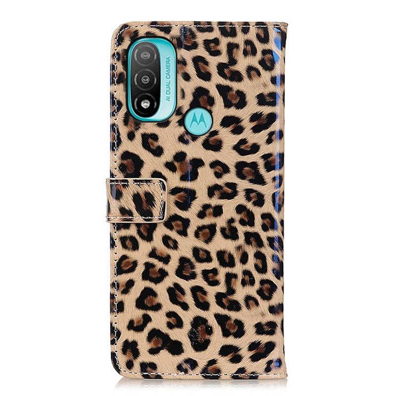 Folio Deksel Moto E20 / E30 / E40 Enkel Leopard