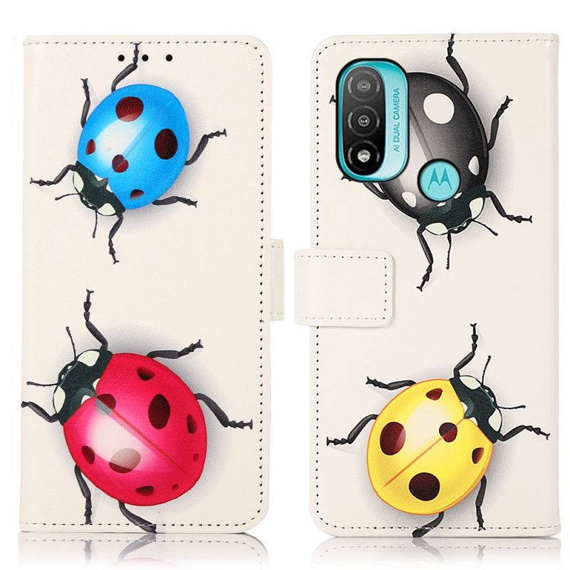 Folio Deksel Moto E20 / E30 / E40 Ladybugs