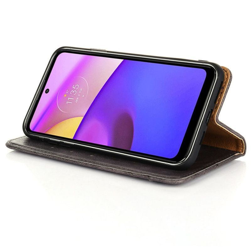 Folio Deksel Moto E20 / E30 / E40 Stil Skinnnagle Beskyttelse Deksel