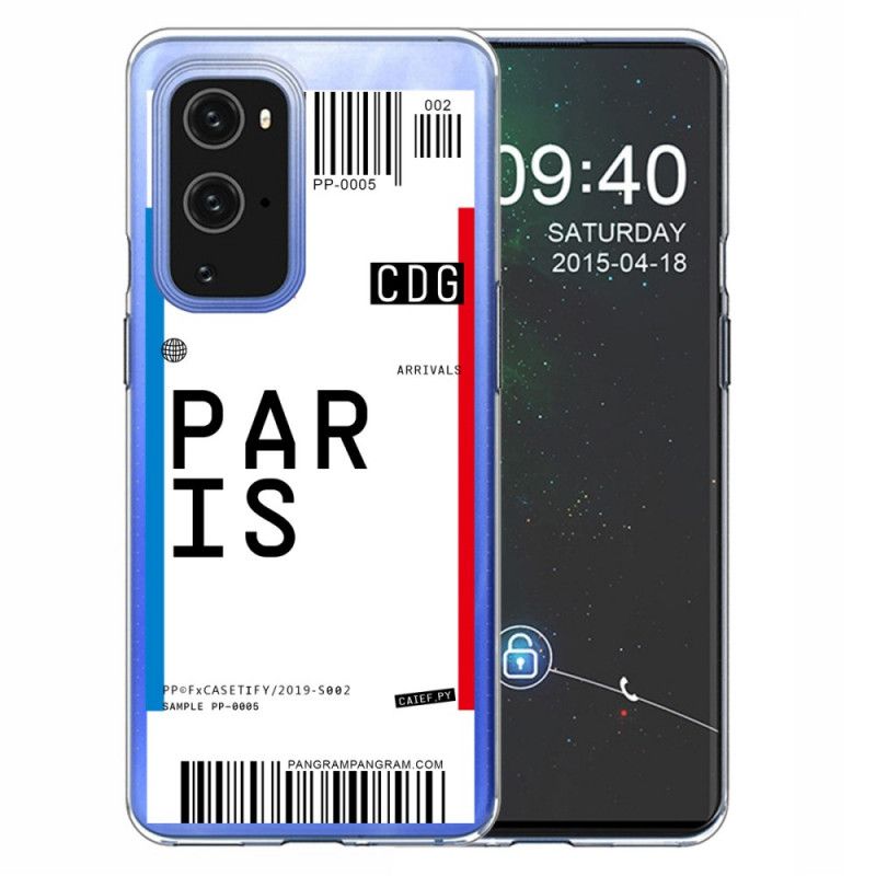 Deksel OnePlus 9 Pro Mobildeksel Boarding Pass To Paris