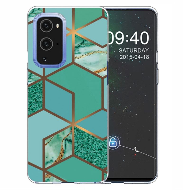 Deksel OnePlus 9 Pro Svart Geometrisk Marmor