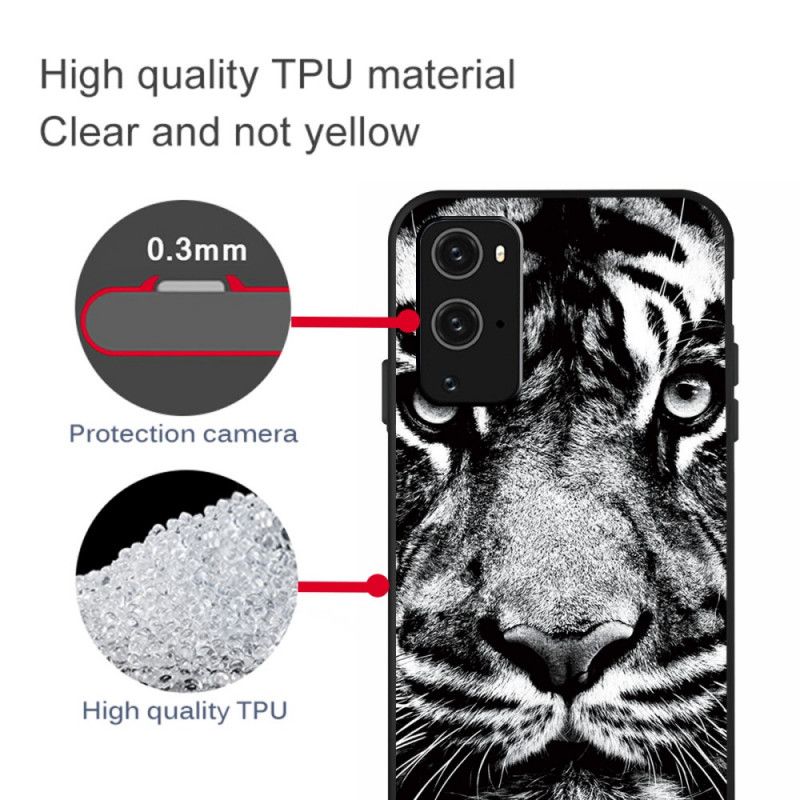 Deksel OnePlus 9 Pro Svart Og Hvit Tiger