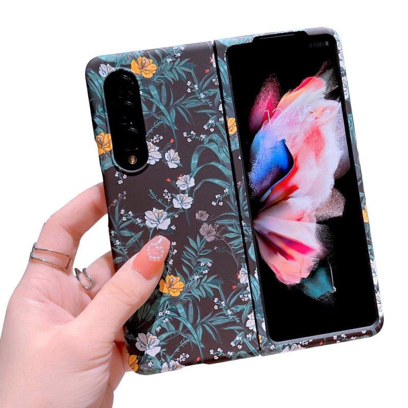 Deksel Til Samsung Galaxy Z Fold 4 Blomster Bakgrunn