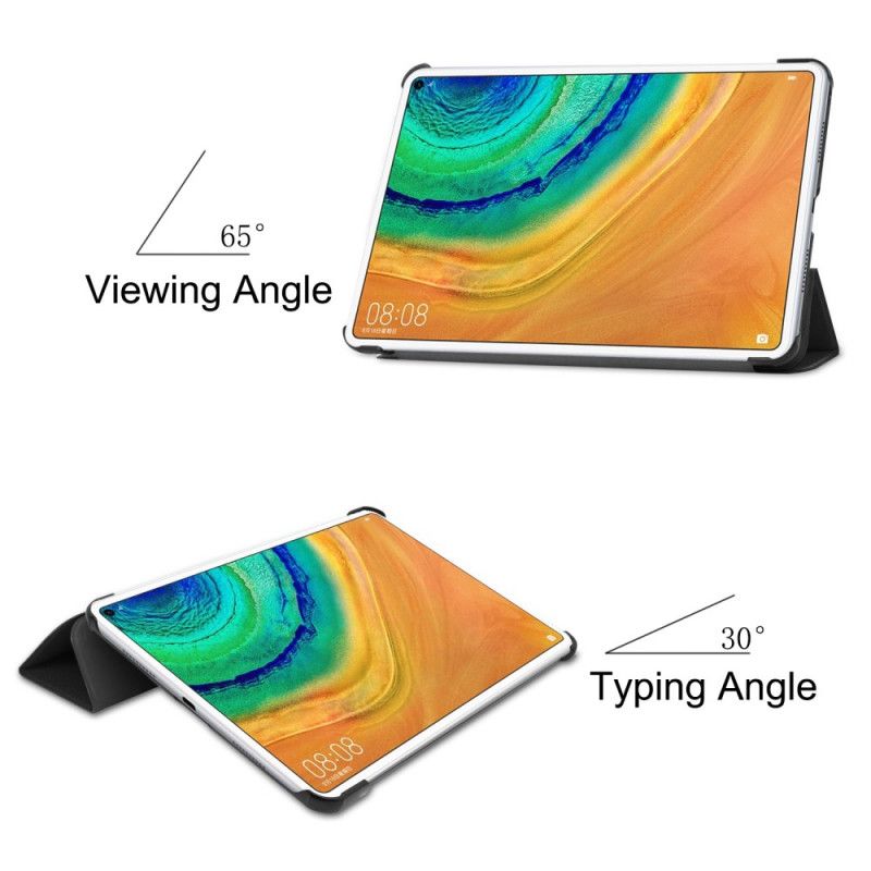 Smart Veske Huawei MatePad Pro Svart Klassisk Imitert Skinn