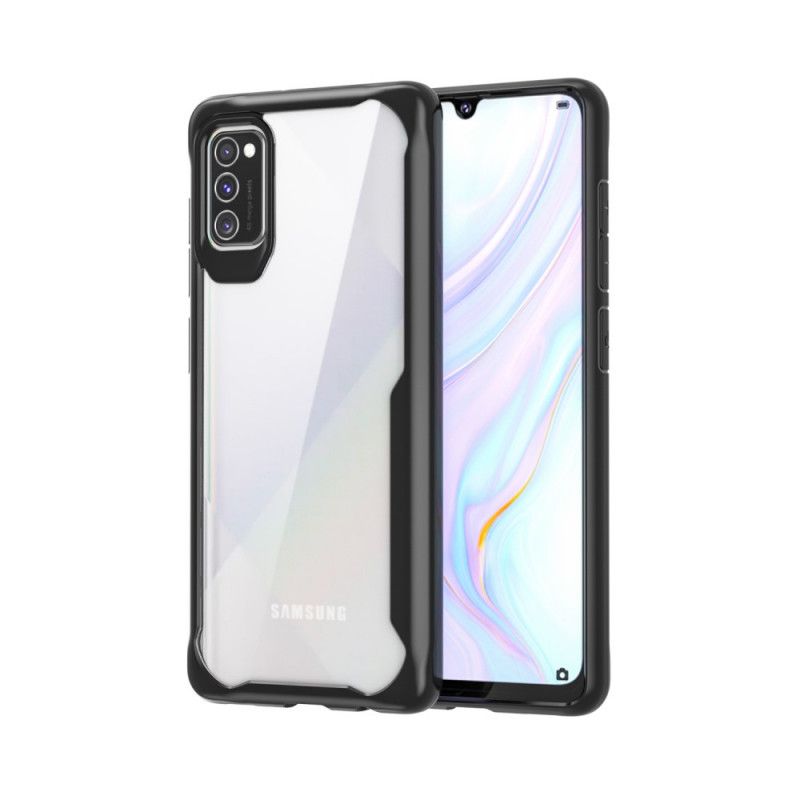 Deksel for Samsung Galaxy A41 Svart Hybrid Silikonfelgdesign