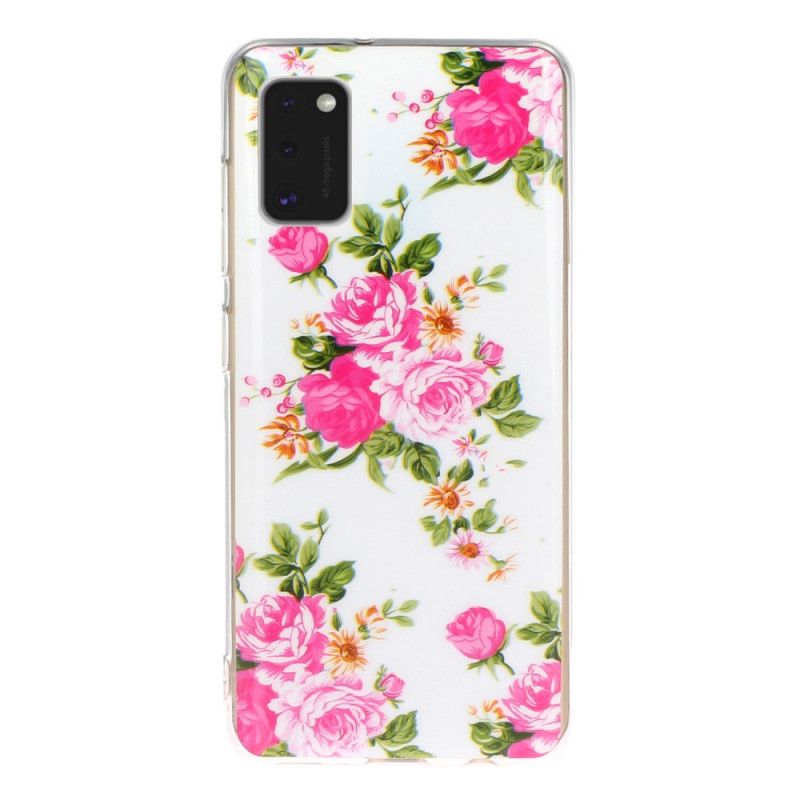 Deksel Samsung Galaxy A41 Fluorescerende Frihetsblomster