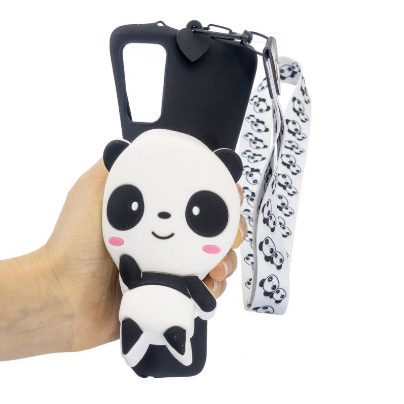 Deksel Samsung Galaxy A41 Mobildeksel 3D Panda Med Karabinkrok