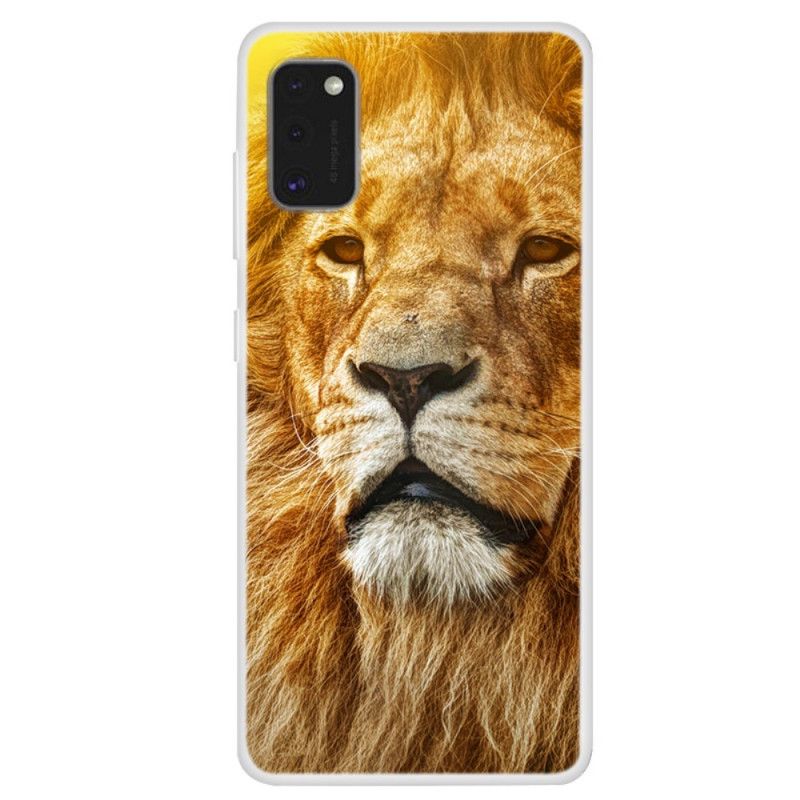 Deksel Samsung Galaxy A41 Mørkebrun Feline Head Anti-fall