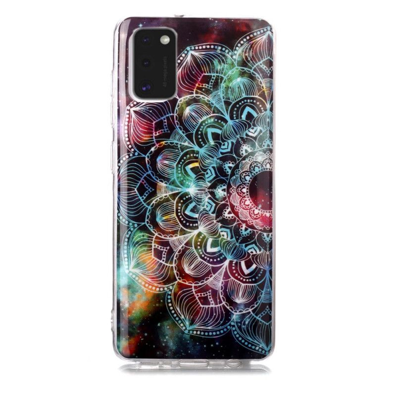 Deksel Samsung Galaxy A41 Svart Fluorescerende Blomsterserie