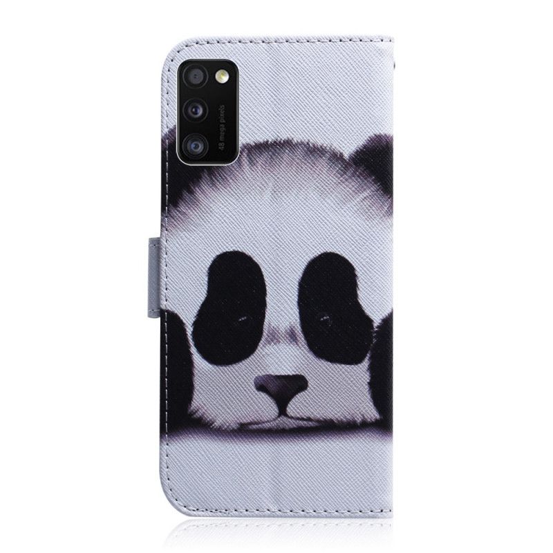 Folio Deksel for Samsung Galaxy A41 Panda Ansikt