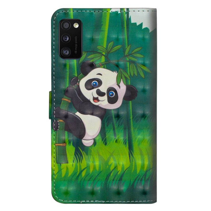 Folio Deksel for Samsung Galaxy A41 Panda Og Bambus