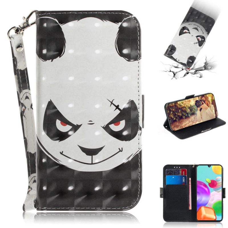 Folio Deksel Samsung Galaxy A41 Sint Panda Med Tanga