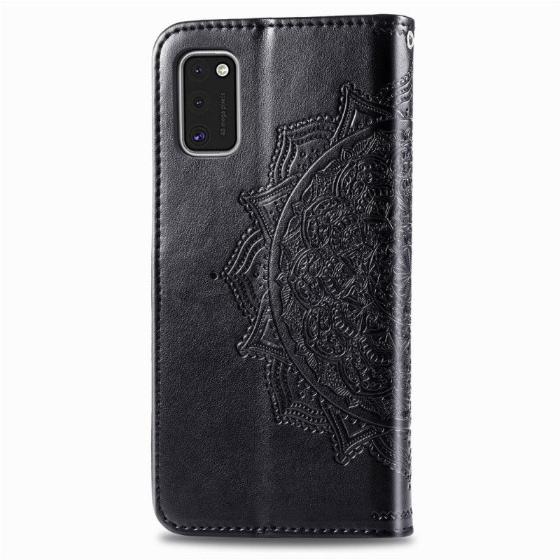 Folio Deksel Samsung Galaxy A41 Svart Middelaldrende Mandala