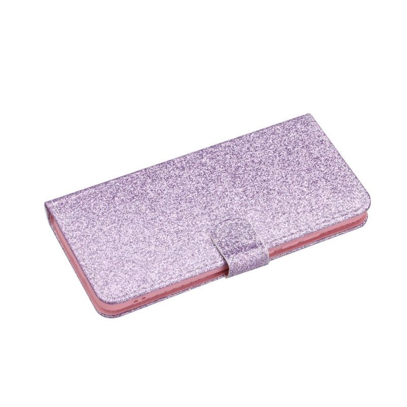 Lærdeksel Folio Deksel Samsung Galaxy A41 Magenta Glitter