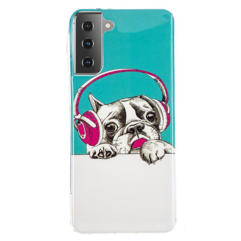 Deksel Samsung Galaxy S21 5G Fluorescerende Hund