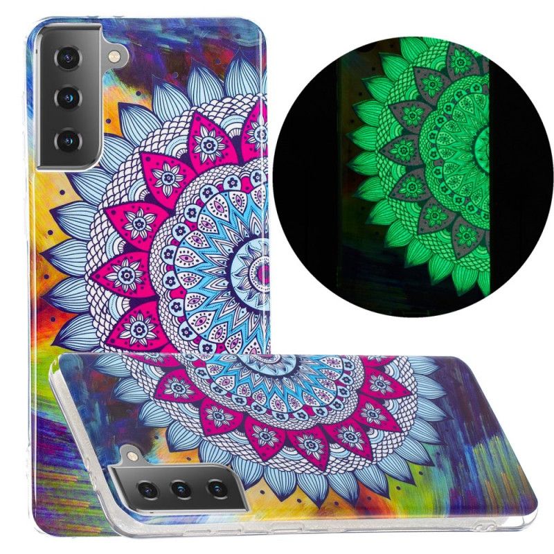 Deksel Samsung Galaxy S21 5G Fluorescerende Mandala Anti-fall