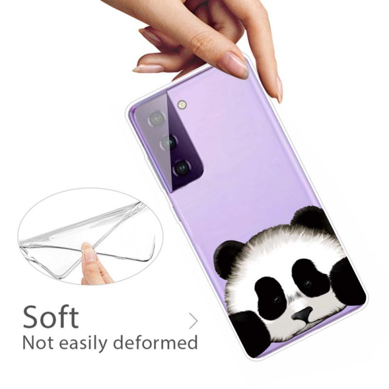 Deksel Samsung Galaxy S21 5G Gjennomsiktig Panda Anti-fall