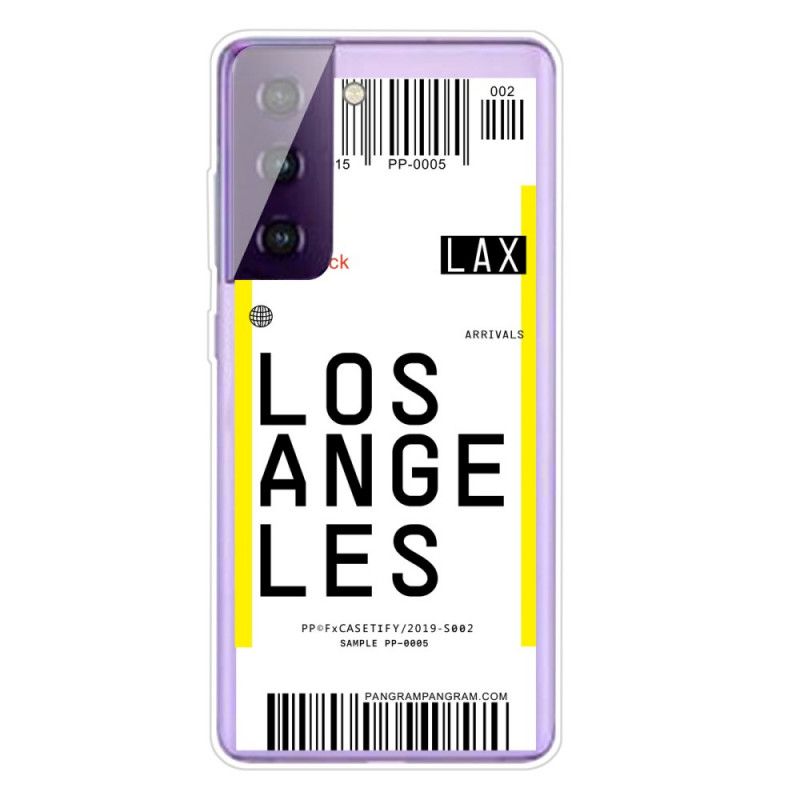 Deksel Samsung Galaxy S21 5G Mobildeksel Boardingkort Til Los Angeles