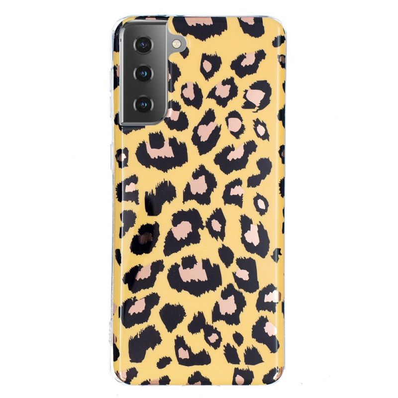 Deksel Samsung Galaxy S21 5G Mobildeksel Marmor I Leopardstil