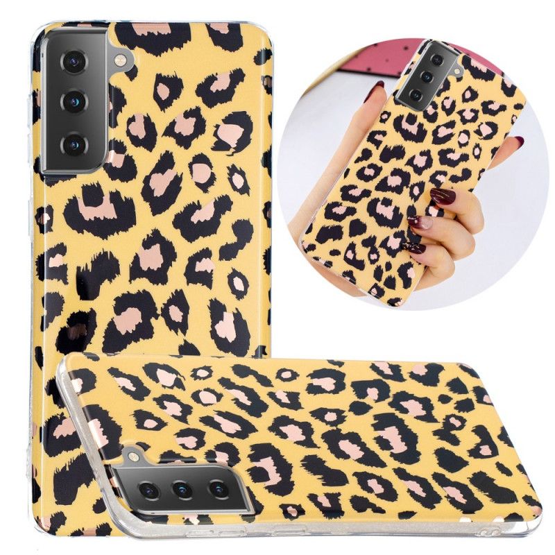 Deksel Samsung Galaxy S21 5G Mobildeksel Marmor I Leopardstil