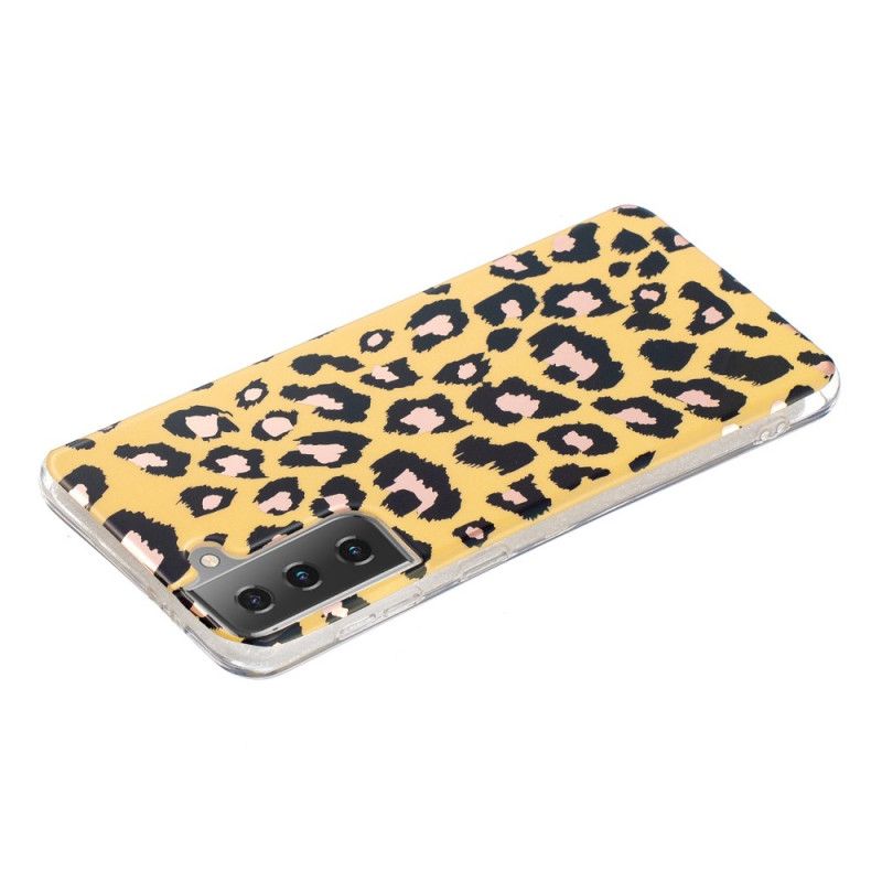 Deksel Samsung Galaxy S21 5G Mobildeksel Marmor I Leopardstil