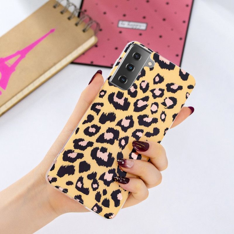 Deksel Samsung Galaxy S21 5G Mobildeksel Marmor I Leopardstil