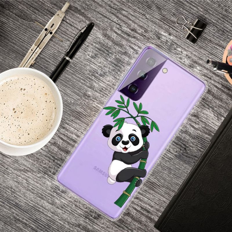 Deksel Samsung Galaxy S21 5G Panda På Bambus