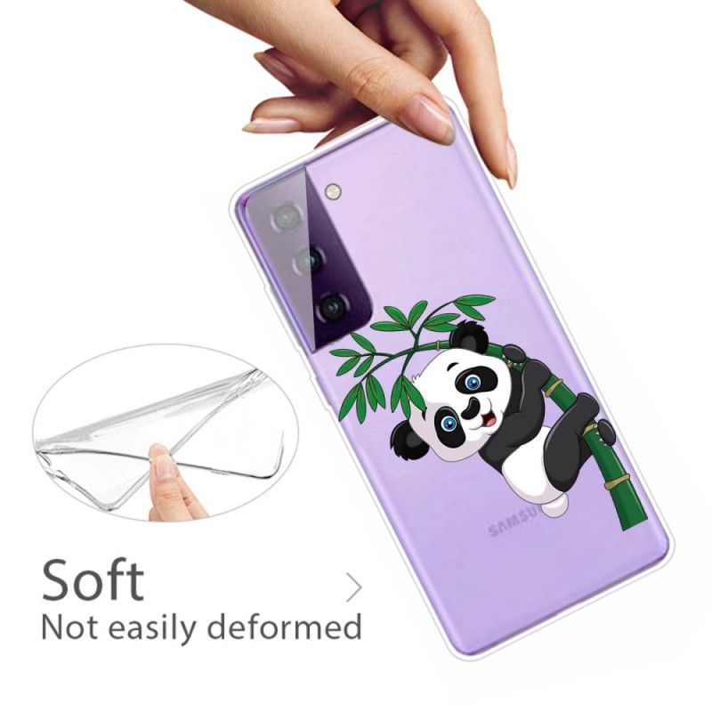 Deksel Samsung Galaxy S21 5G Panda På Bambus