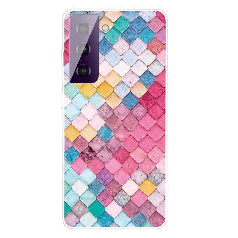 Deksel Samsung Galaxy S21 5G Rosa Maleri Beskyttelse