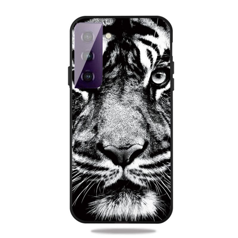 Deksel Samsung Galaxy S21 5G Svart Og Hvit Tiger Beskyttelse