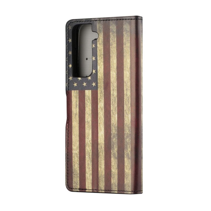 Folio Deksel for Samsung Galaxy S21 5G Amerikansk Flagg