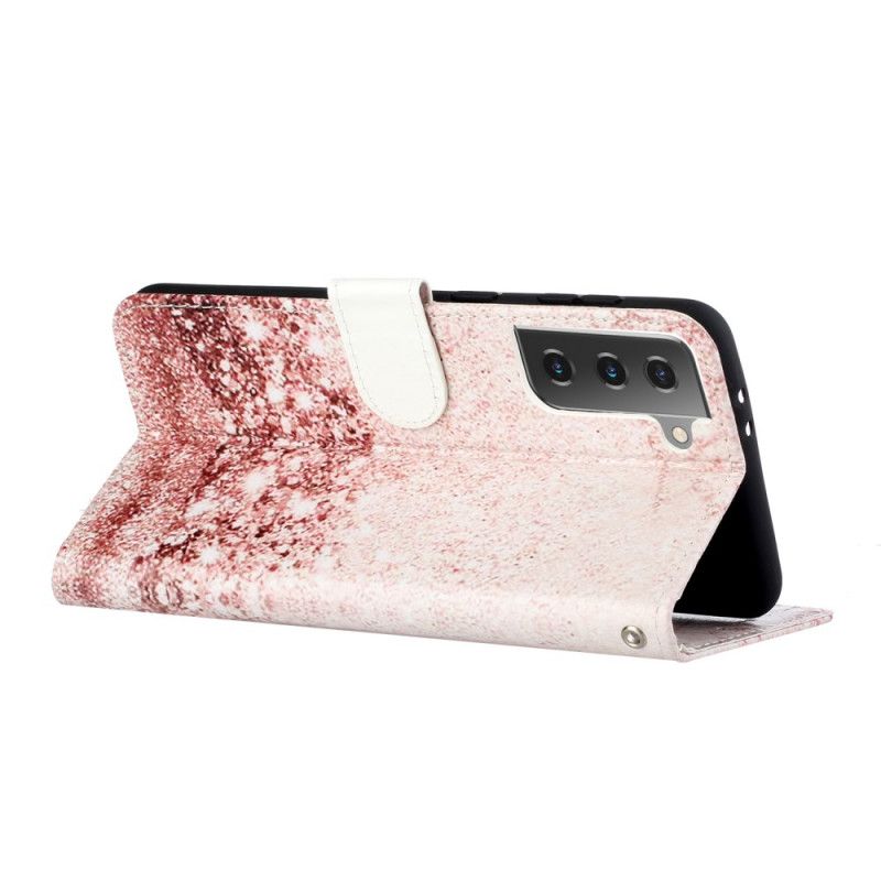 Folio Deksel for Samsung Galaxy S21 5G Designer Paljetter