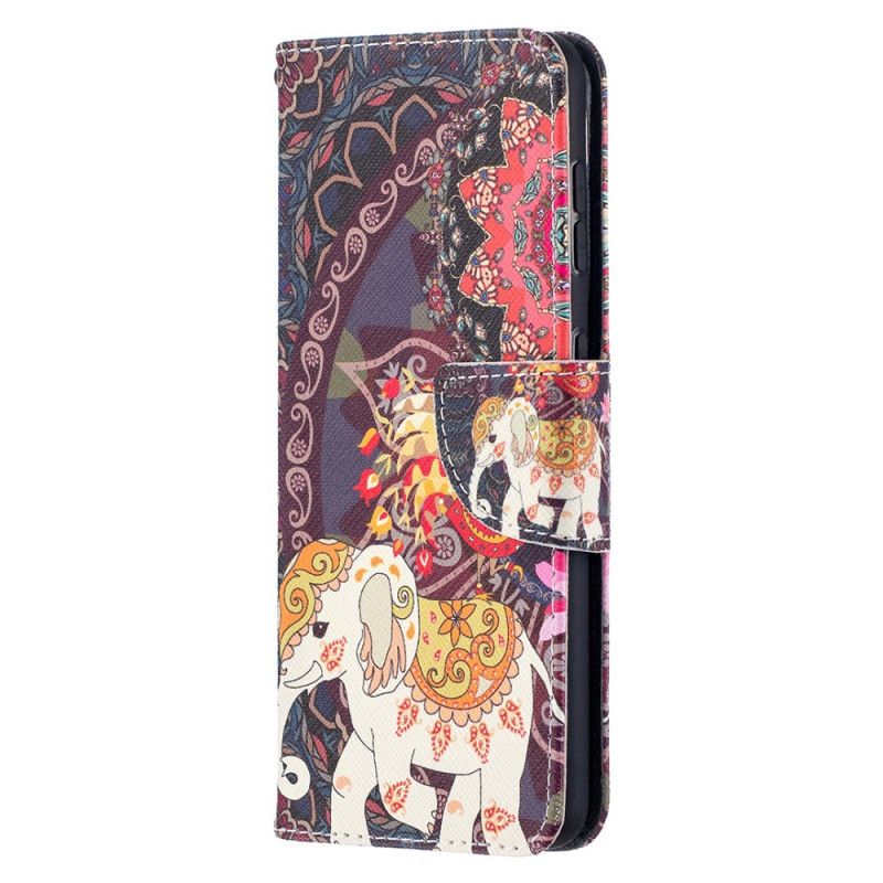 Folio Deksel for Samsung Galaxy S21 5G Etnisk Elefantmandala