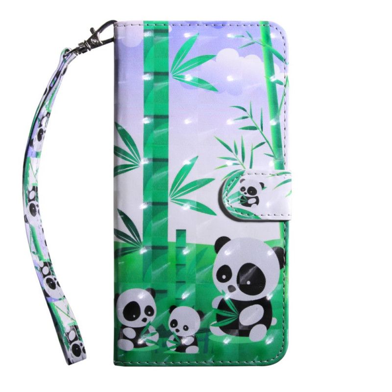 Folio Deksel for Samsung Galaxy S21 5G Pandas Familie