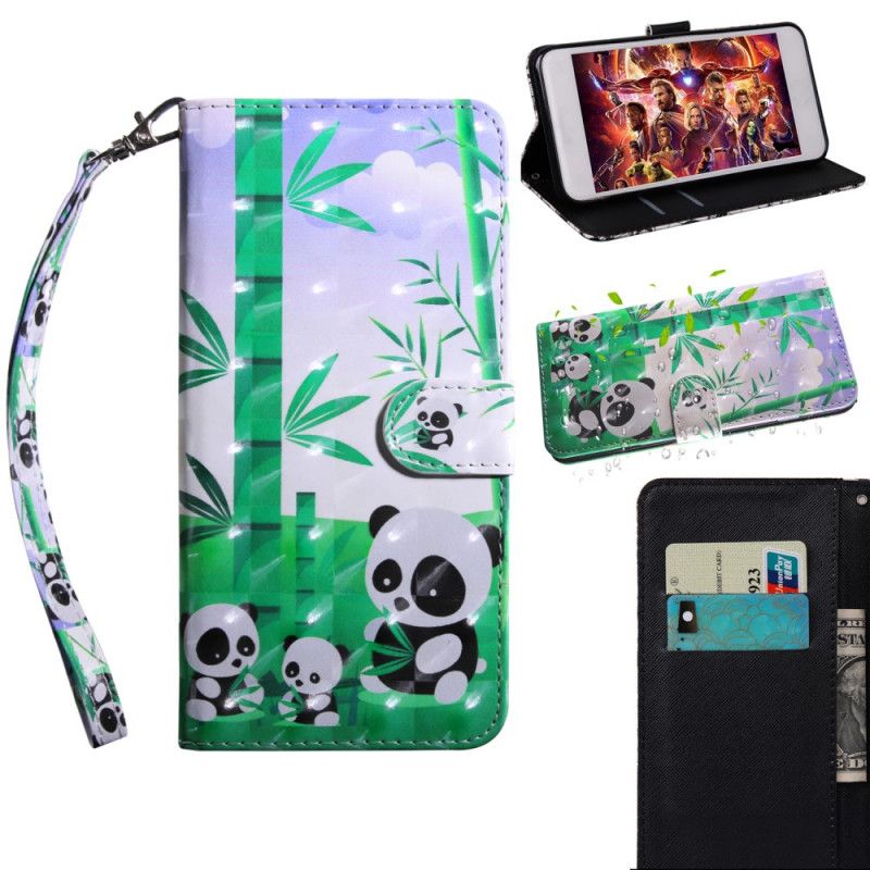 Folio Deksel for Samsung Galaxy S21 5G Pandas Familie