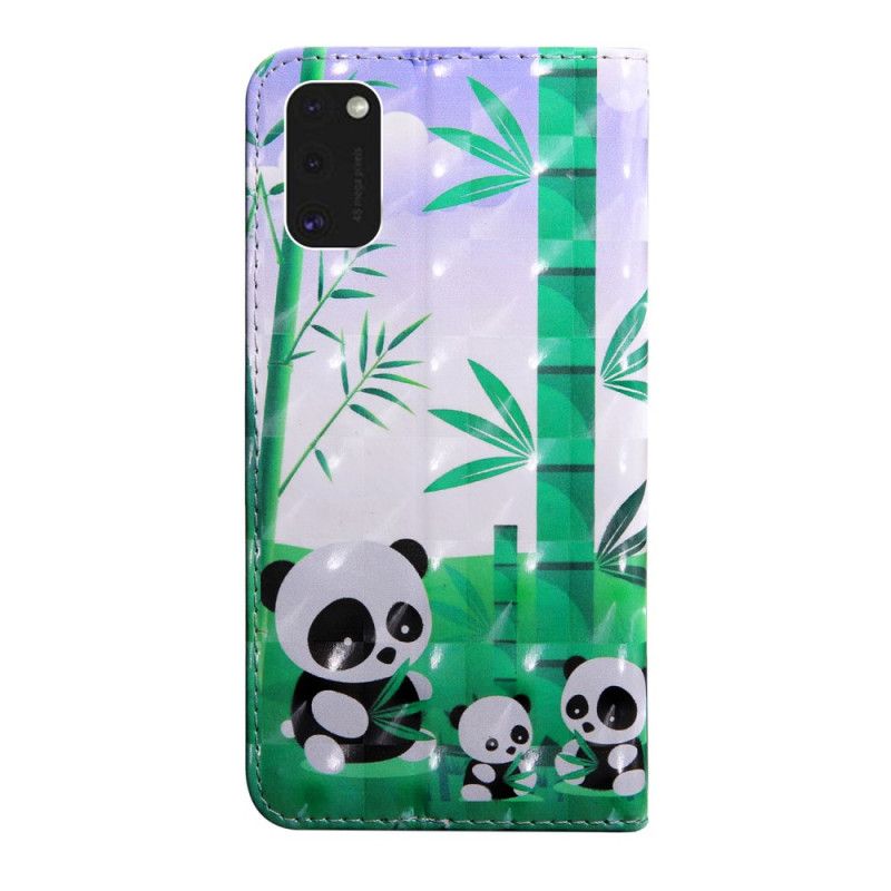 Folio Deksel for Samsung Galaxy S21 5G Pandas Familie