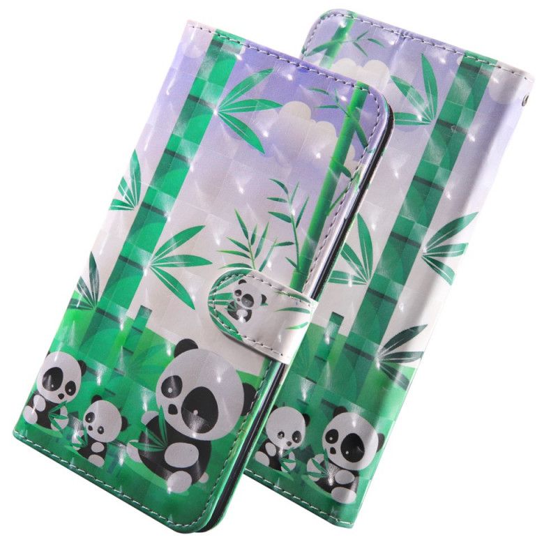 Folio Deksel for Samsung Galaxy S21 5G Pandas Familie