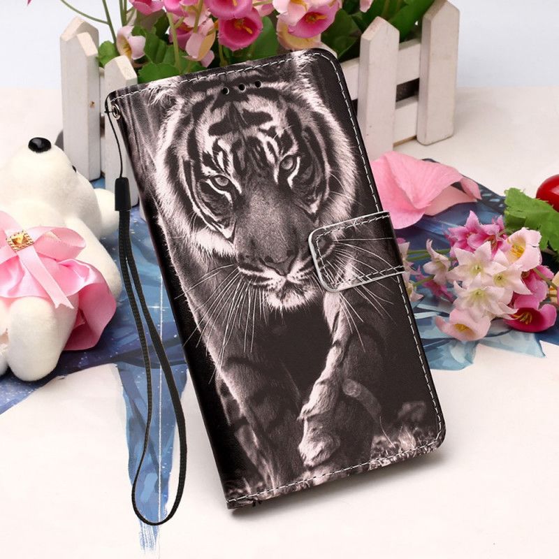 Folio Deksel Samsung Galaxy S21 5G Natt Tiger